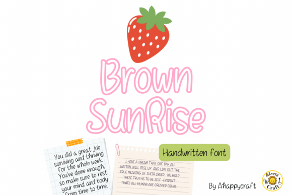 Brown Sunrise Typeface: A Handwritten Font for Warm Brand Identity