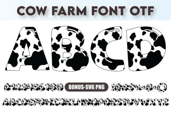 Cow Farm: Rustic OTF Font for Farmhouse Crafters