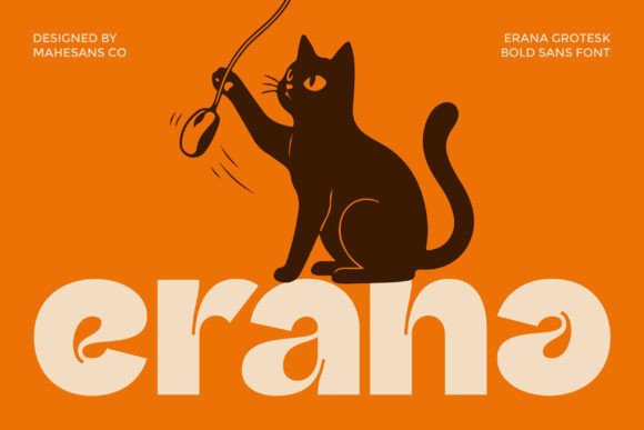 Erana Typeface: Bold Retro Sans Serif for Digital Branding