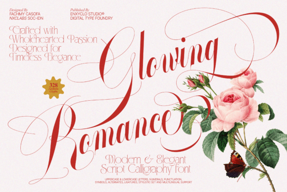 Glowing Romance: The Luxury Font for Modern Brand Elegance