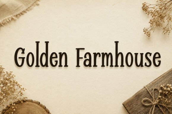 Golden Farmhouse: A Vintage Serif for Editorial and Brand Design
