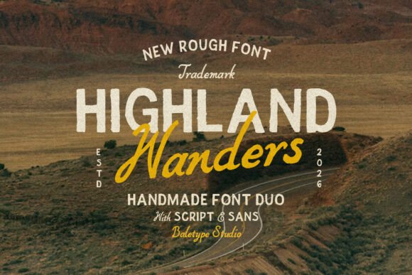 Highland Wanders: The Hand-Drawn Typeface for Authentic Branding