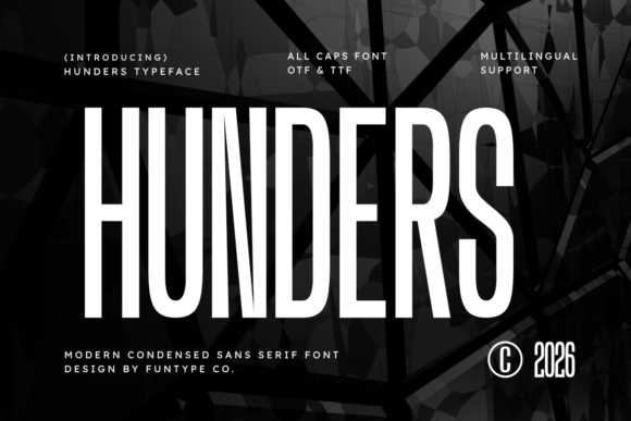Hunders Font: Bold Modern Typography for Handmade Brands