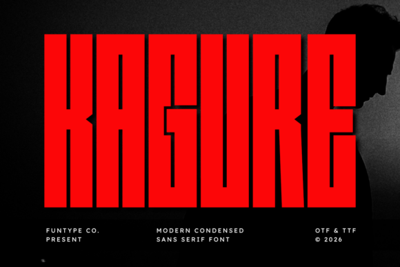 Kagure: A Bold Sans Serif Font for High-Impact Editorial Design
