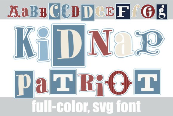 Kidnap Patriot Typeface Review: Vintage Ransom Note Font for Bold Branding