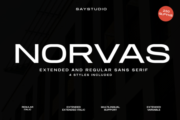 Norvas: The Modern Extended Sans Serif Font for Sleek Branding