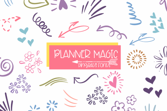 Planner Magic: A Playful Dingbats Typeface for Editorial Design