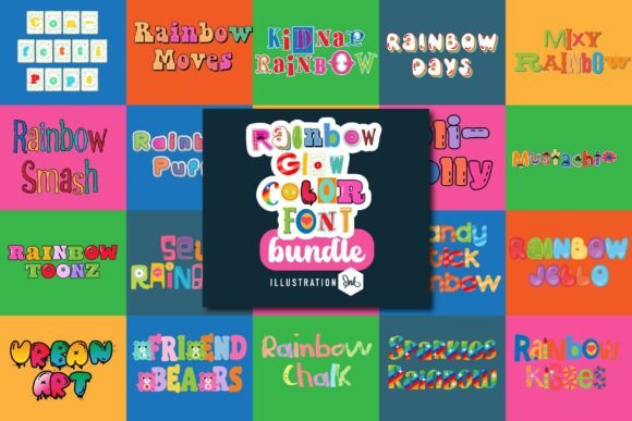 Rainbow Glow Color: A Vibrant Typeface for Bold Branding