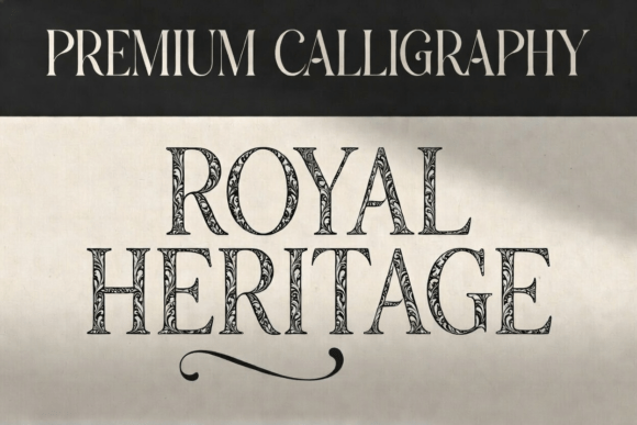 Royal Heritage Display Font Review for Luxury Branding