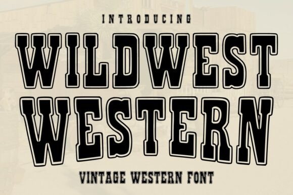 Wildwest Western Typeface for Editorial Branding